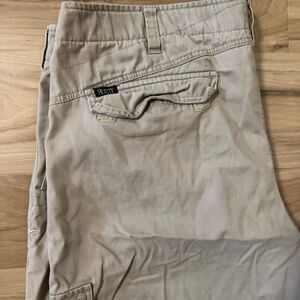 Vintage Rusty Cargo Shorts Mens Sz 42 Khaki Tan Cotton 90s Y2K Skater Surf baggy